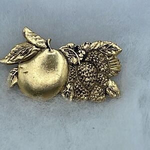 Vintage brass fruit brooch 1995 BG.